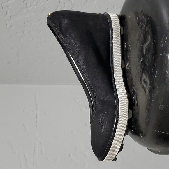 STUART WEITZMAN ARIANA CLARE BLACK SUEDE WEDGES SIZE 2 - Picture 6 of 12